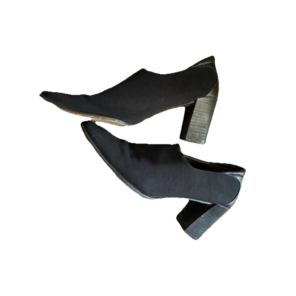 Vintage Donald J Pliner Women’s Black Slip-On Square Toe Block Heel Pumps 8.5